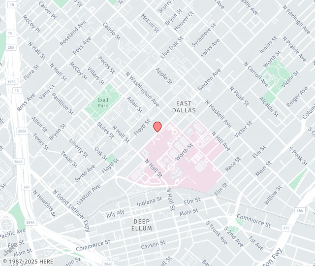 Location Map: 3600 Gaston Ave Dallas, TX 75246